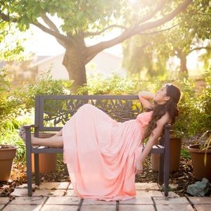 🆕 ShopTheMint: Coral Lace Maxi Dress